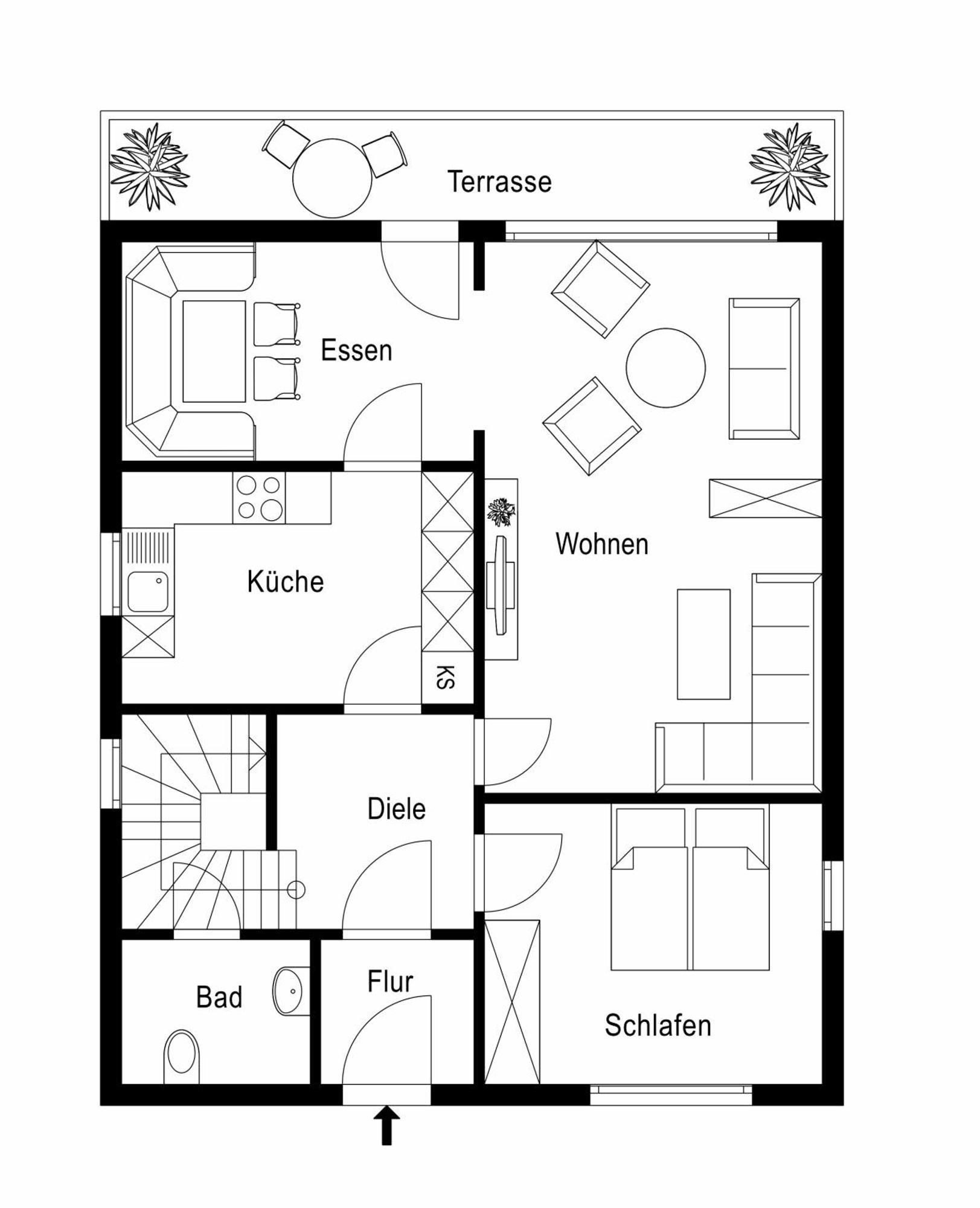 Апартаменты Tal-Residenz Haus Nr 5 Бад-Зальцуфлен Экстерьер фото